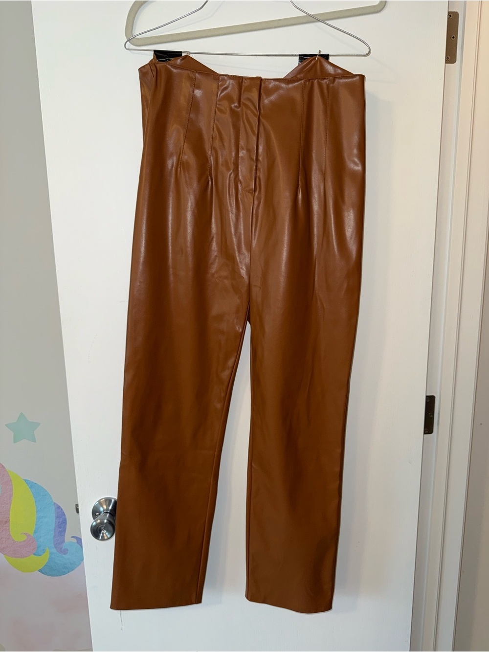 Vestique straight faux leather pants
